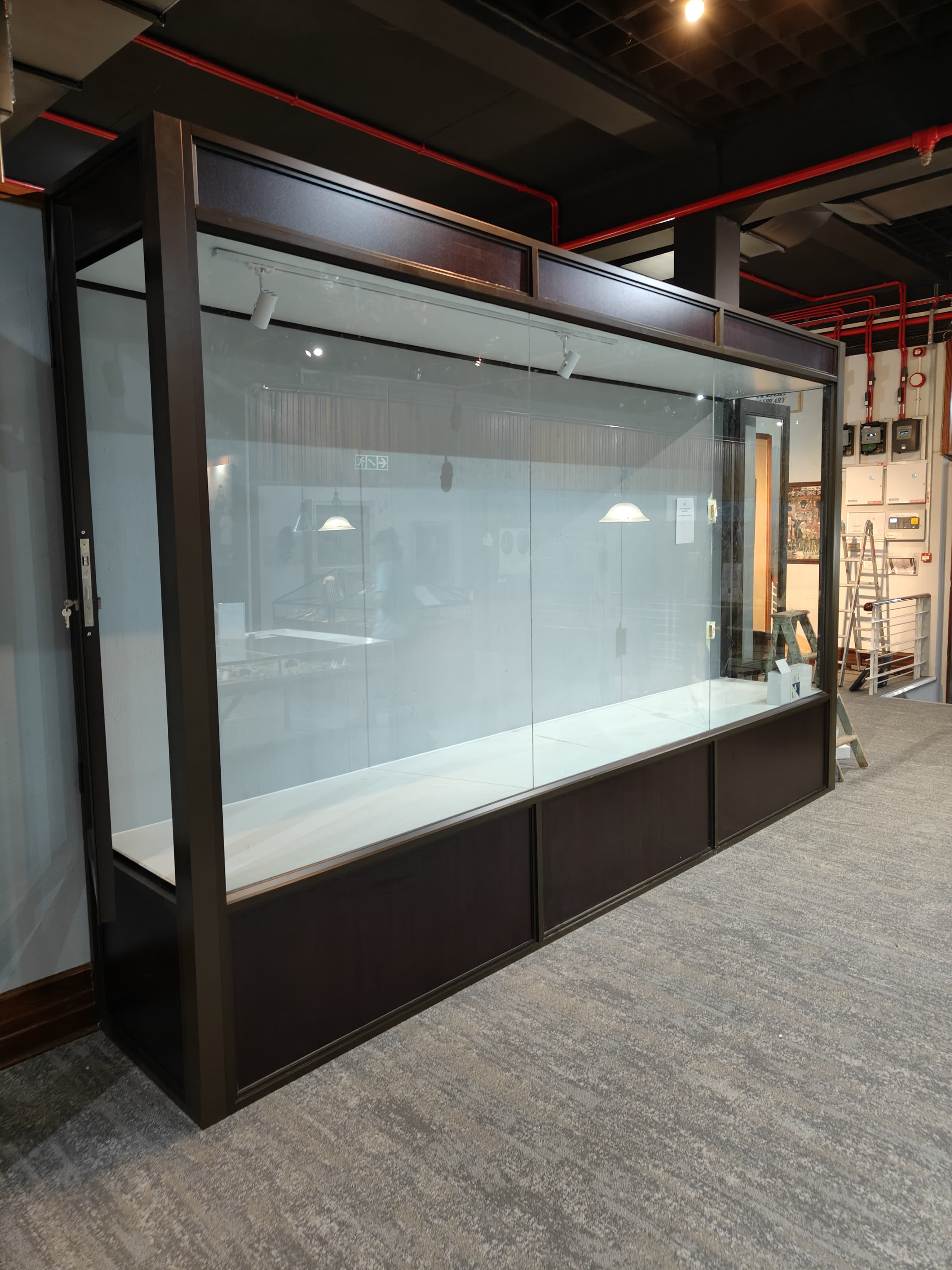 Commercial space after cabinet installation
