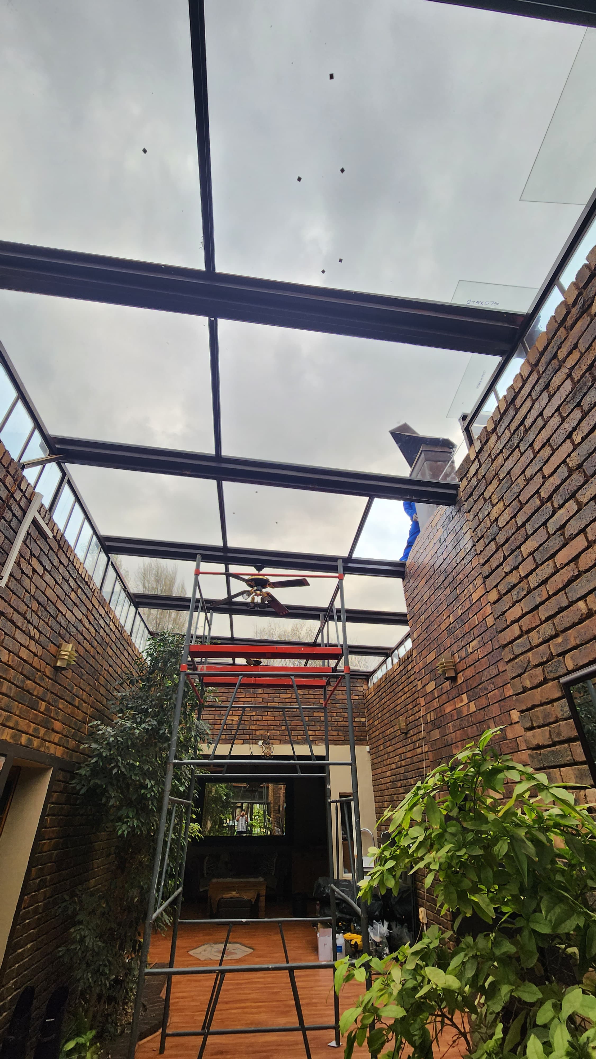Courtyard after skylight installation