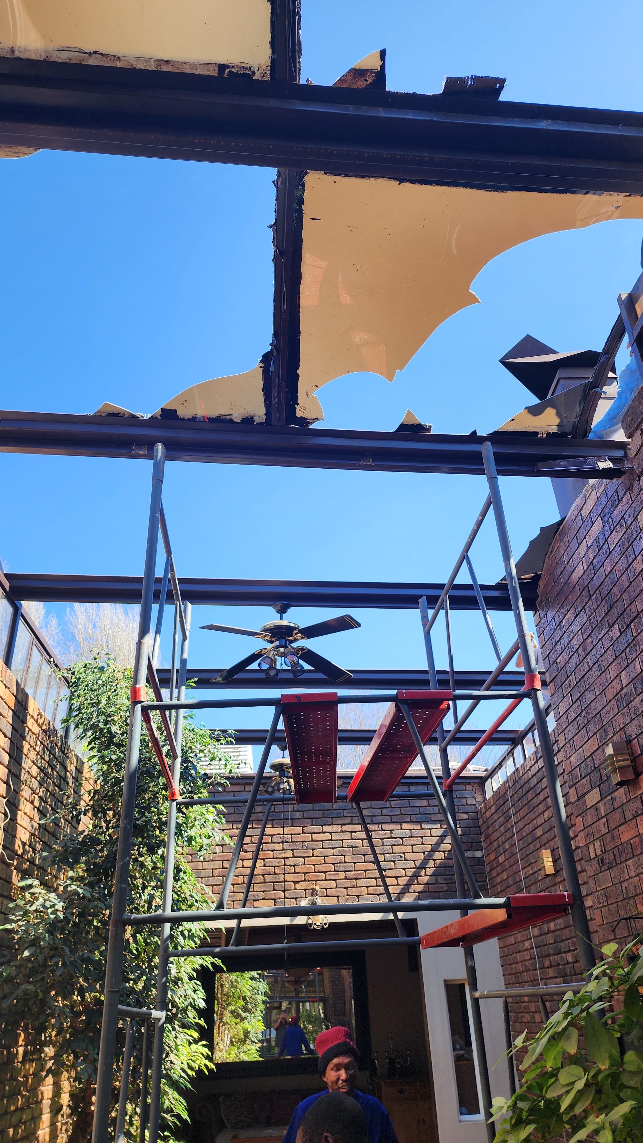 Courtyard before skylight installation